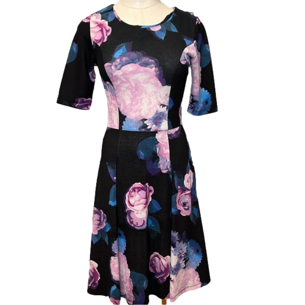 Women’s fit and flare floral midi dress